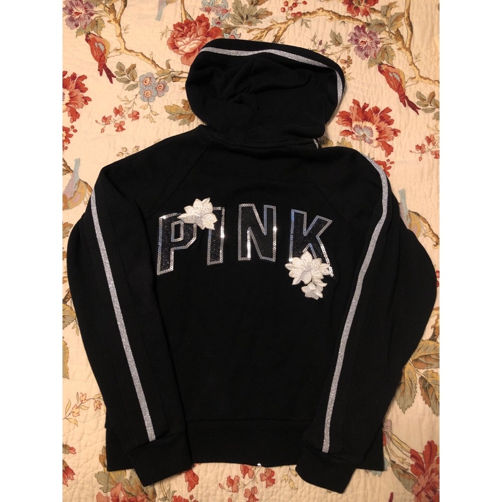 Pink BLING Zip-up Hoodie